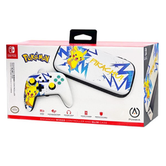 Enhanced Wired Controller and Slim Case for Nintendo Switch — Pikachu High Voltage